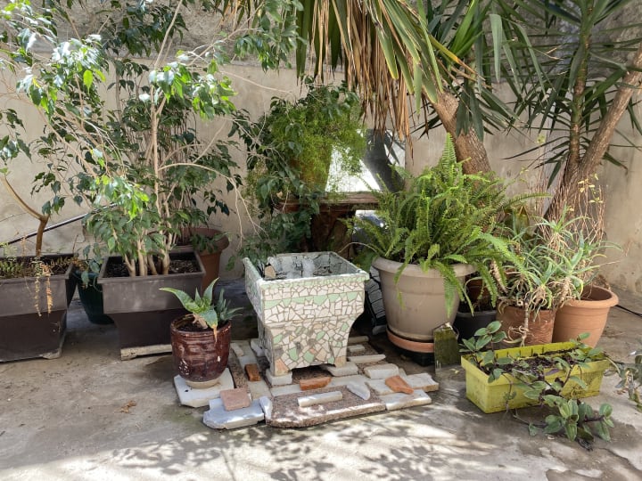 Dragging A River, collaborative installation of site-specific fountain and cyanotypes at Kotko Arts Center in Athens, Greece  